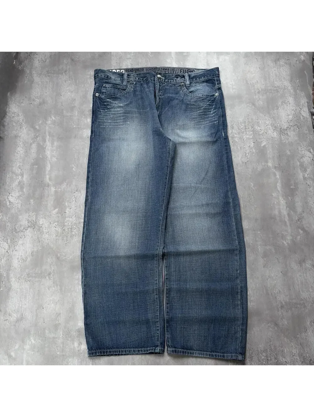 Y2K Ecko Unltd Grunge Baggy Skater Denim Jeans